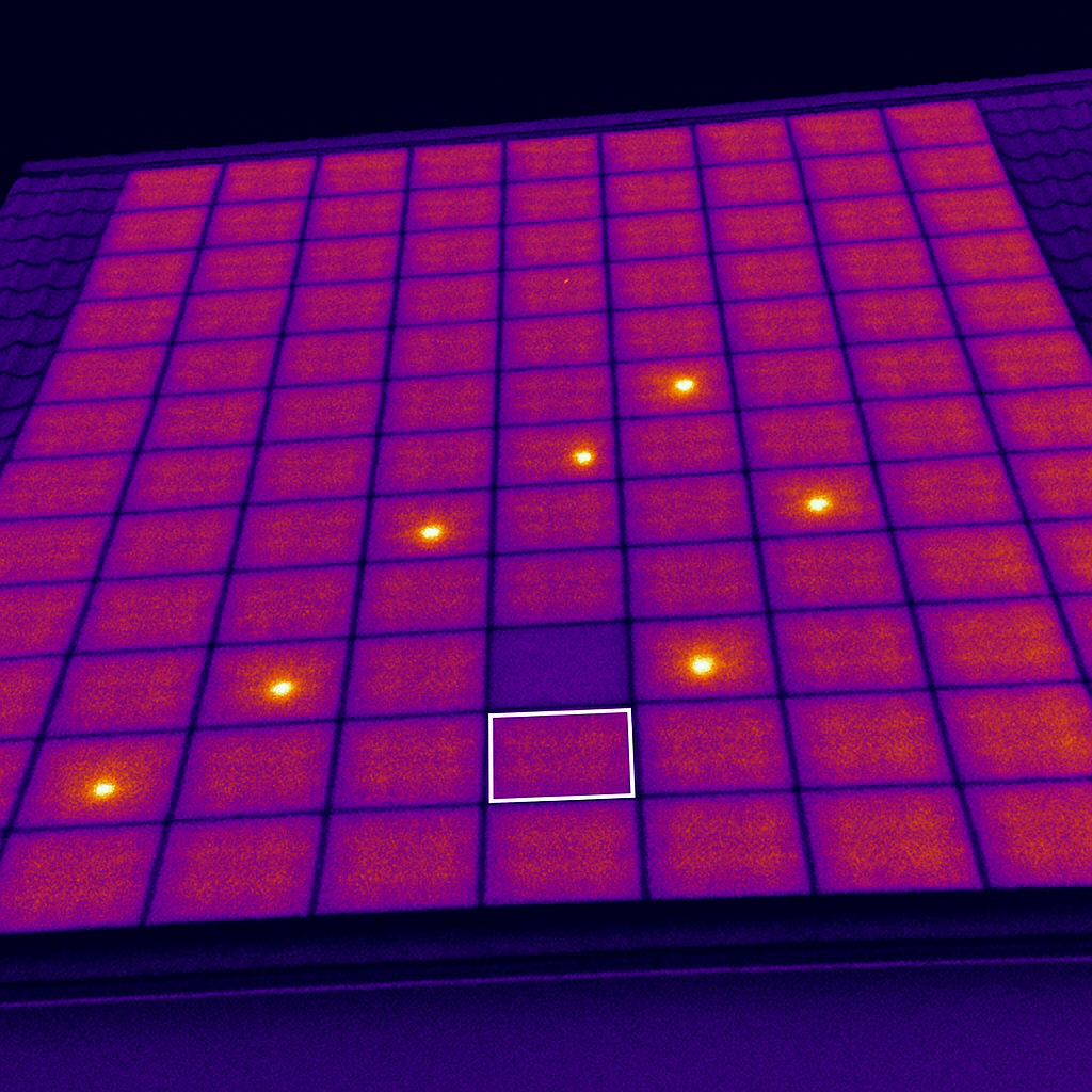 thermographie de panneaux photovoltaïques par drone